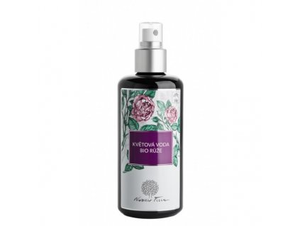 květová voda bio růže 200ml fialové sklo