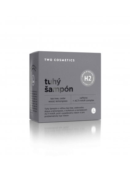 Two cosmetics Tuhý šampon SEBUM&HAIR LOSS CONTROL s kofeinem, komplexem ACTI-HAIR, vůní teatree, lemongrass a cedru 60g