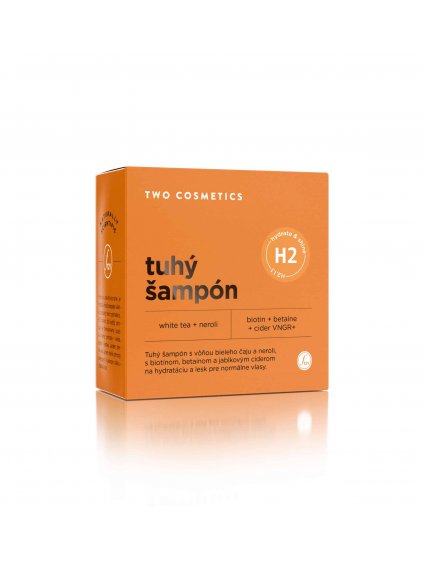 Two cosmetics Tuhý šampon HYDRATE&SHINE s biotinem, vůní neroli a bílý čaj 60g