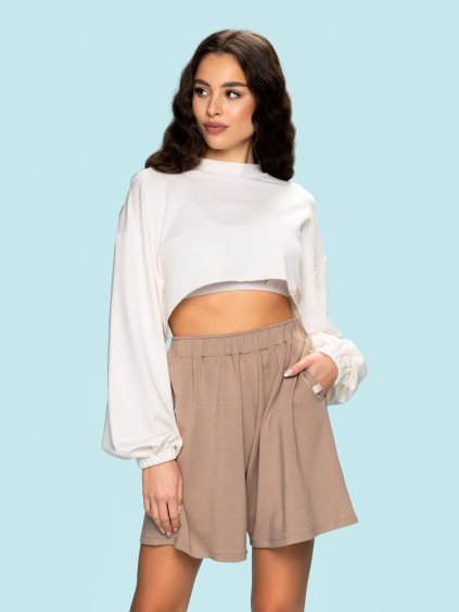 Dámske teplákové kraťasy Tencel DAY EARTHY - béžová