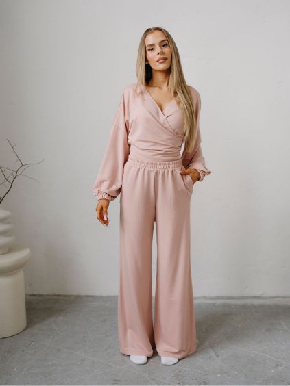 Dámske tepláky Tencel DAY - púdrová ružová