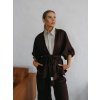 Dámske Kimono Tencel - Linen DAY VARIÉ - CHOCCO hnedá