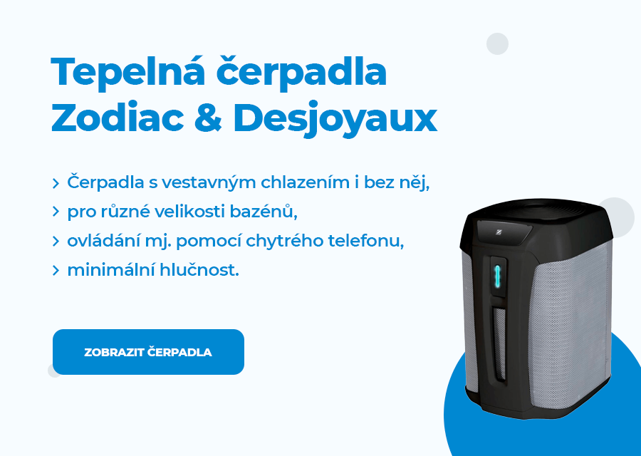 Ohřev bazénu tepelným čerpadlem Zodiac & Desjoyaux