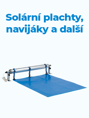 Solární plachty pro ohřev vody v bazénu a navijáky na plachty