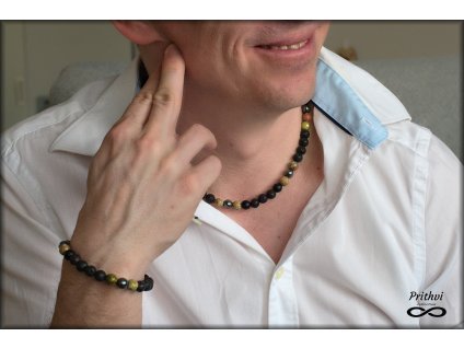 Pánsky náramok a náhrdelník "Jesenná pohoda"
