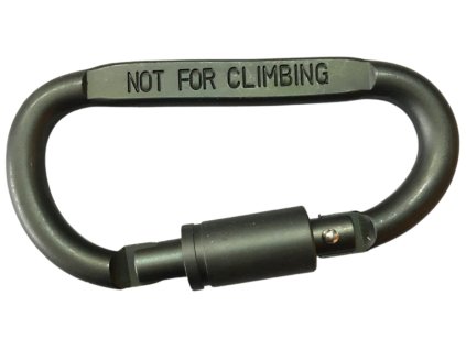 Černá karabina na klíče