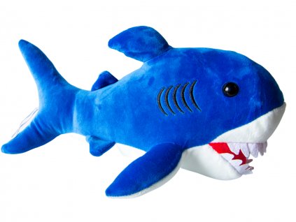 Žralok plyš modrobílý 41 cm