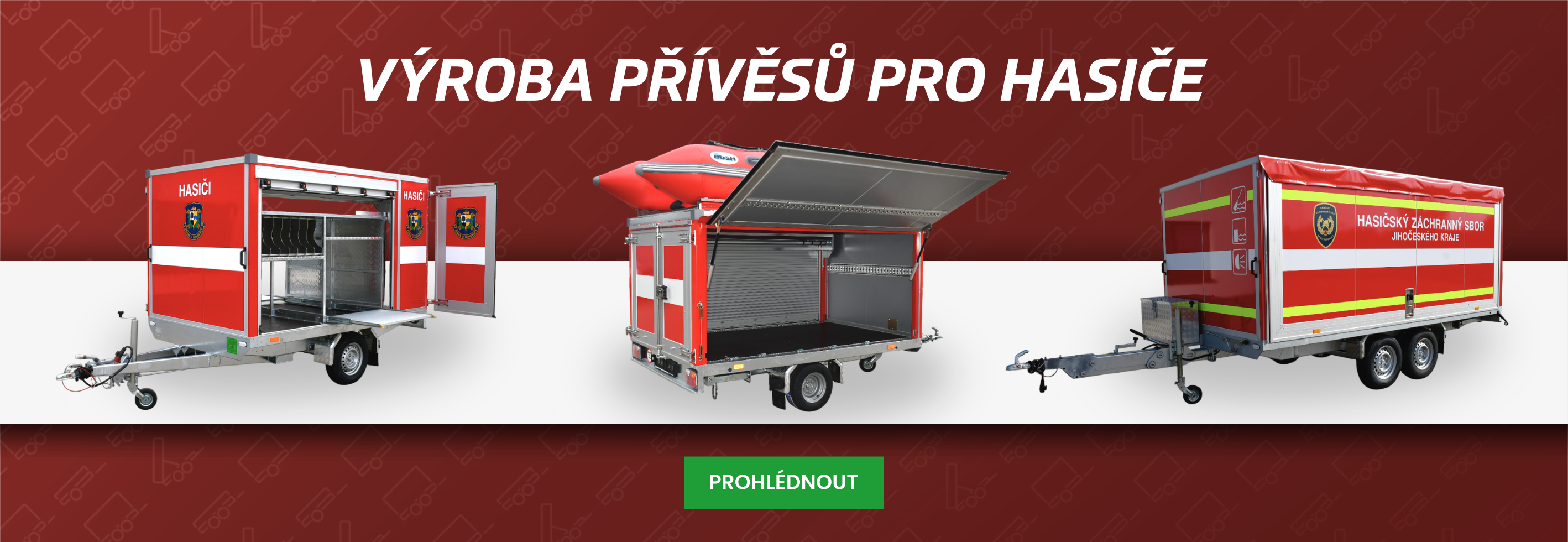 Speciální přívěsy pro hasiče od Holoubek – výroba zásahových a záchranářských přívěsů