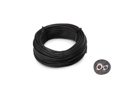 Kabel 2x0,75, bílá/černá, balení  50 m