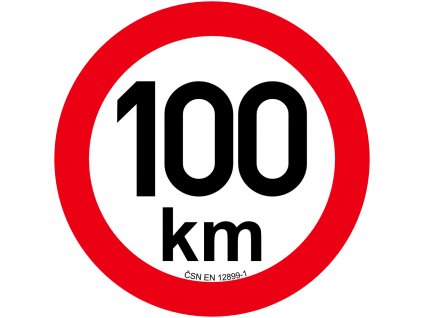 Omezení rychlosti 100 km retroreflexní pr. 200 mm