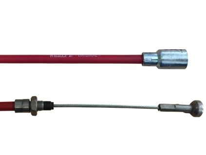 Lanovod brzdový zpevněný KNOTT 1230/1420 mm rychlomont. (s čočkou), červený