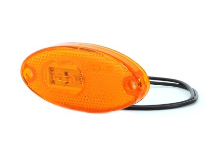 Svítilna boční obrysová LED WAS W65, 12-24V, eliptická asymetrická