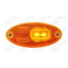 Svítilna boční obrysová LED WAS W65, 12-24V, eliptická asymetrická