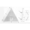 Odrazový trojúhelník 161x138 mm se zalis. šrouby
