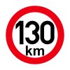 Omezení rychlosti 130 km retroreflexní pr. 150 mm (na přívěsy)