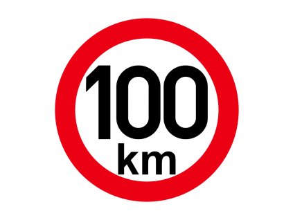 Omezení rychlosti 100 km retroreflexní pr. 150 mm (na přívěsy)