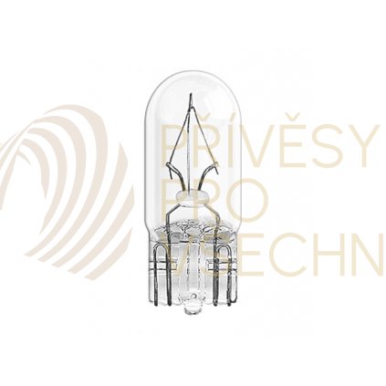 Žárovka 12V W3W, patice W2,1 x 9,5d, celosklo