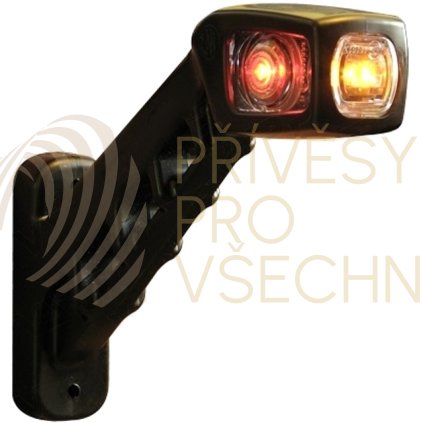 Svítilna doplňková obrysová LED WAS W48/238P, 12-24V, pravá, 187 mm