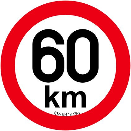 Omezení rychlosti 60 km retroreflexní pr. 200 mm