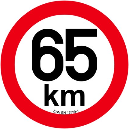 Omezení rychlosti 65 km retroreflexní pr. 200 mm