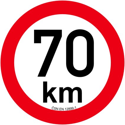 Omezení rychlosti 70 km retroreflexní pr. 200 mm