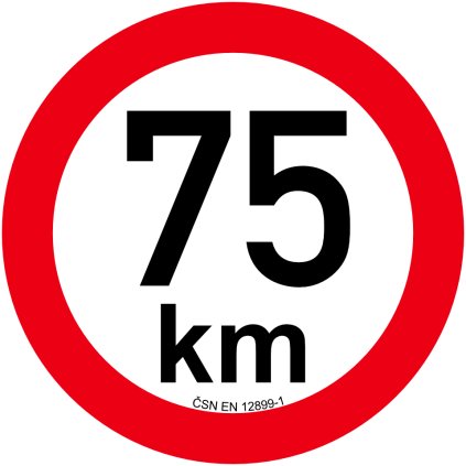Omezení rychlosti 75 km retroreflexní pr. 200 mm