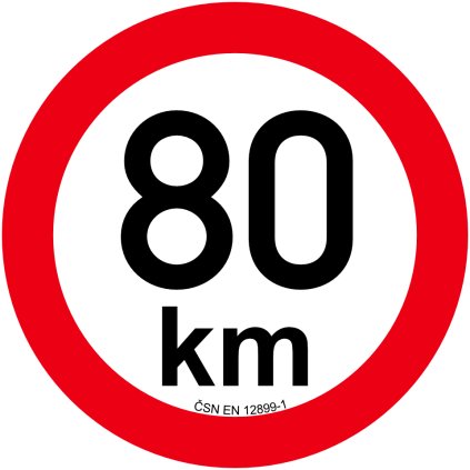 Omezení rychlosti 80 km retroreflexní pr. 200 mm