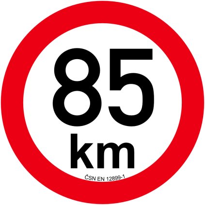 Omezení rychlosti 85 km retroreflexní pr. 200 mm