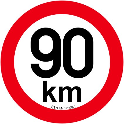 Omezení rychlosti 90 km retroreflexní pr. 200 mm