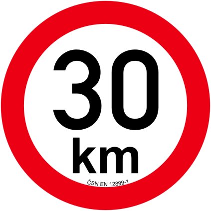 Omezení rychlosti 30 km retroreflexní pr. 200 mm