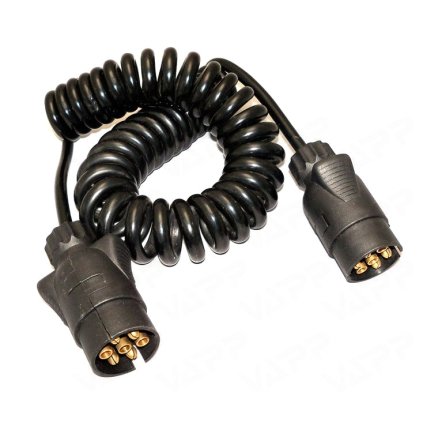 Prodlužovací kabel o délce 3,2 m spirálový, 2x zástrčka 7 pól 12V