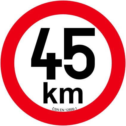 Omezení rychlosti 45 km retroreflexní pr. 200 mm
