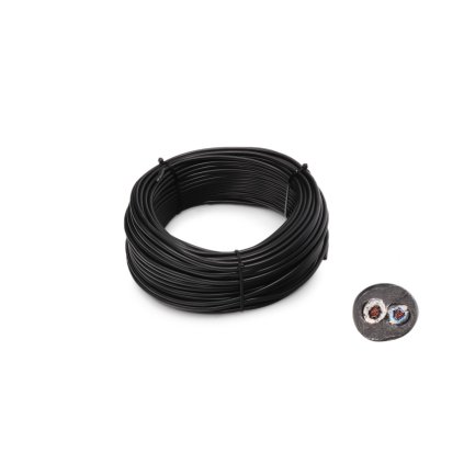 Kabel 2x0,75, bílá/černá, balení  50 m