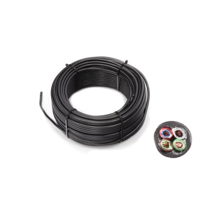 Kabel 4x0,75, hnědá/ bílá/ červená/ zelená, balení  50 m