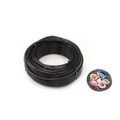 Kabel 5x0,75, černá/ bílá/ červená/ žlutá/ modrá, balení  50 m