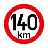 Omezení rychlosti 140 km retroreflexní pr. 150 mm (na přívěsy)