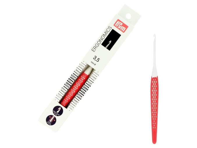 ergonomicky hacik prym 3 5 mm cerveny