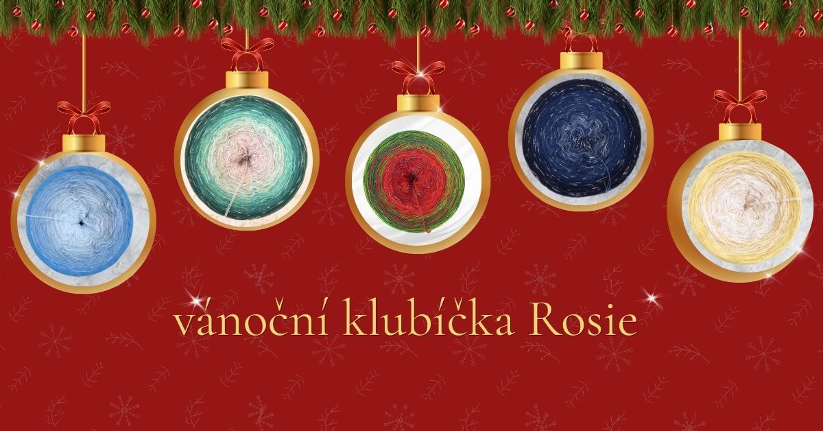 Barevní vánoční klubíčka Rosie