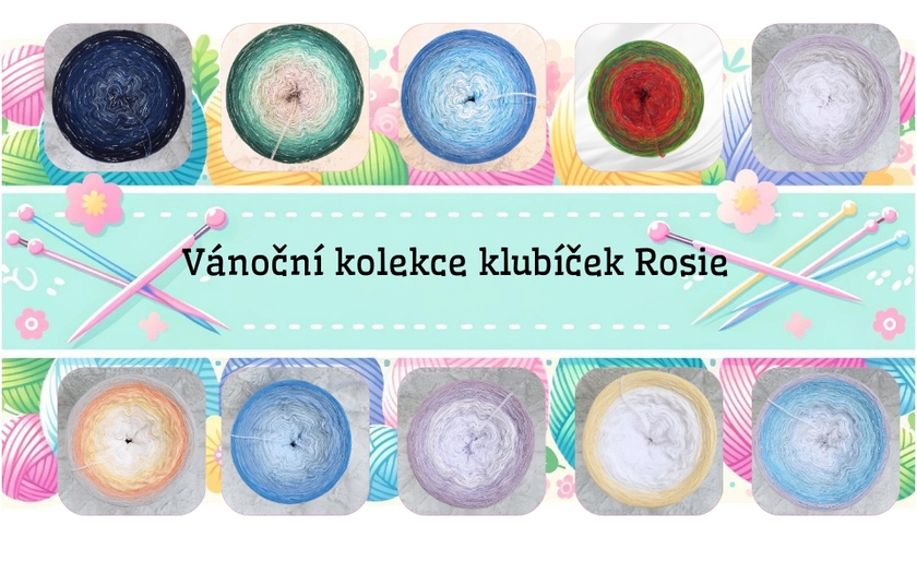 Barevní vánoční klubíčka Rosie