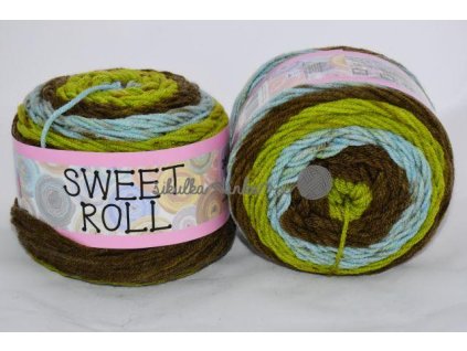 Sweet roll 26 zeleno-hnědá