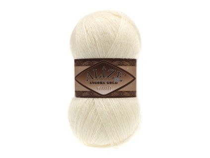 Příze Alize Angora gold simli 62 smetanová