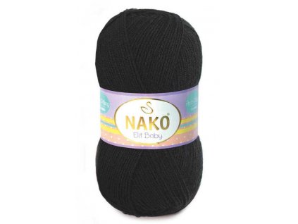 nako elit baby 217 siyah bebe orgu iplikleri nako kalinlikweight 3 incelight 11195 37 B