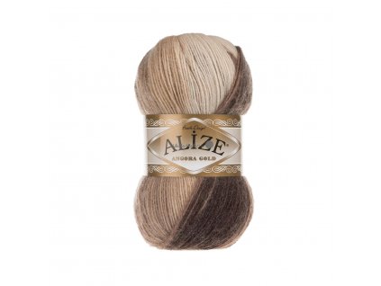 Angora gold batik 6779 hnědý melír