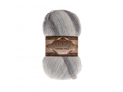 Angora gold simli batik 6959 šedý melír