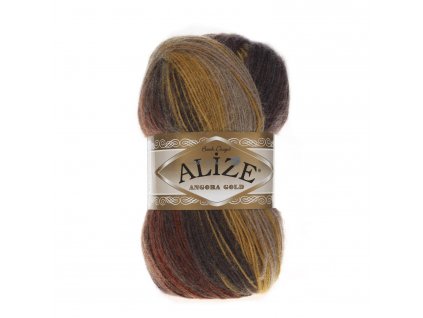 Angora gold batik 3379 hnědý melír