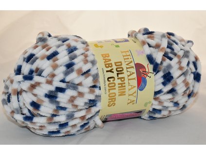Příze Dolphin baby colors 80423 modro-hnědá