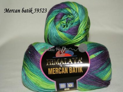 Mercan batik 59523 zeleno-fialová