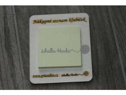 Magnetka - Nákupní seznam klubíček s logem