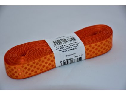 Stuha plátnová 2617 oranžovo-oranžová