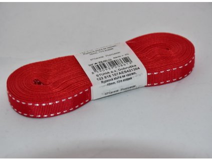 Stuha rypsová 10mm 304 červená